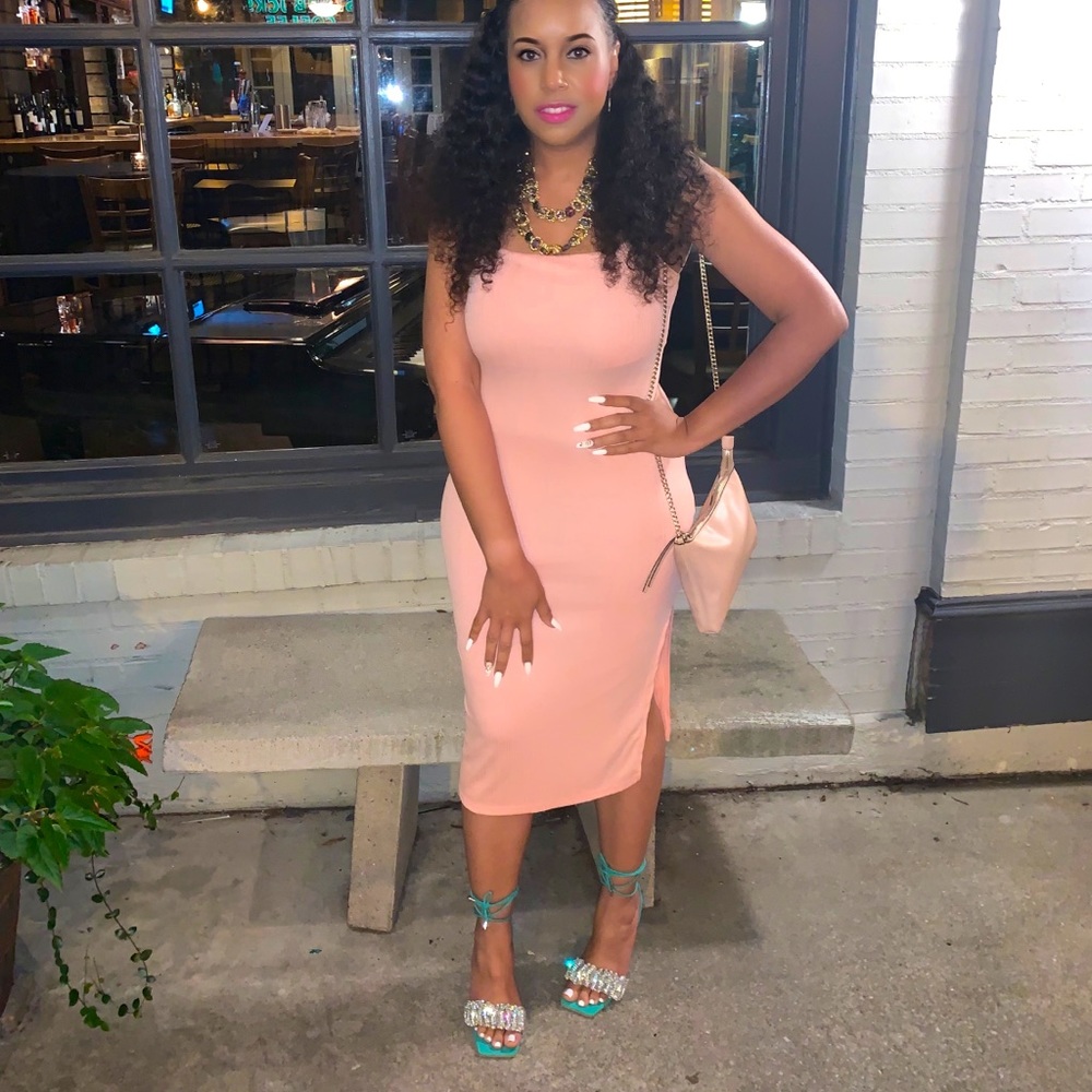 Pink maxi dress
